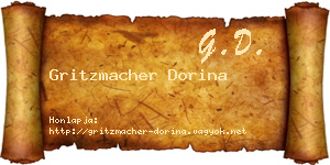 Gritzmacher Dorina névjegykártya